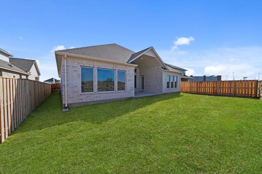 Rear of Home and Private Backyard