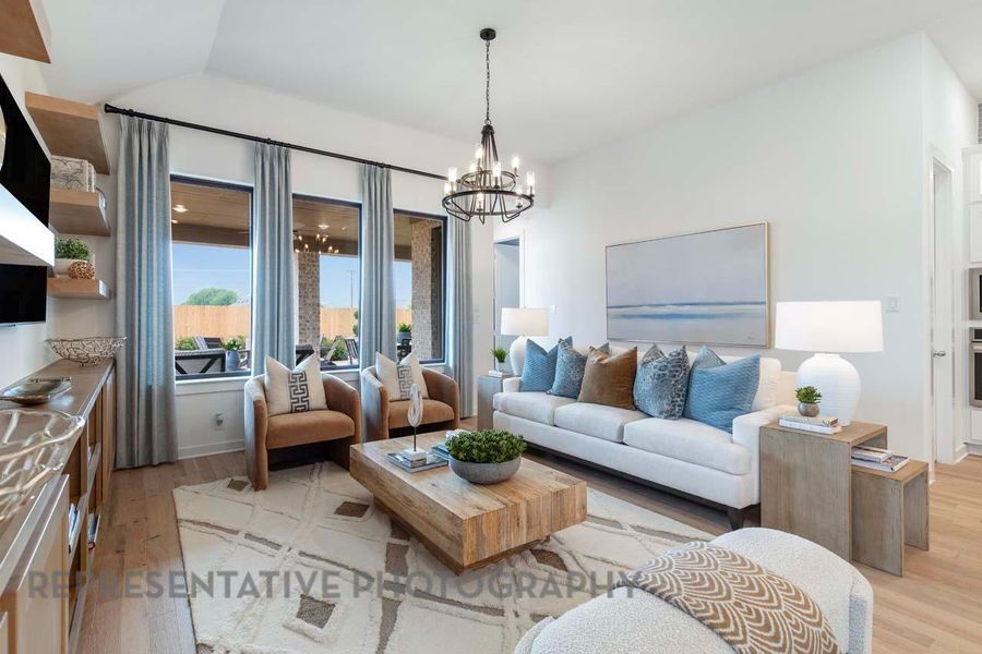 Furnished interior view inside a new home in Wolf Ranch, Georgetown (Image 24).