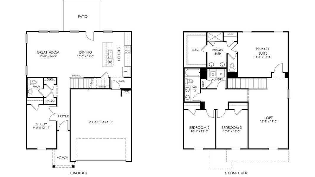 2D floor plan layout of this home in Ivey Township, Dallas, GA (Image 3).