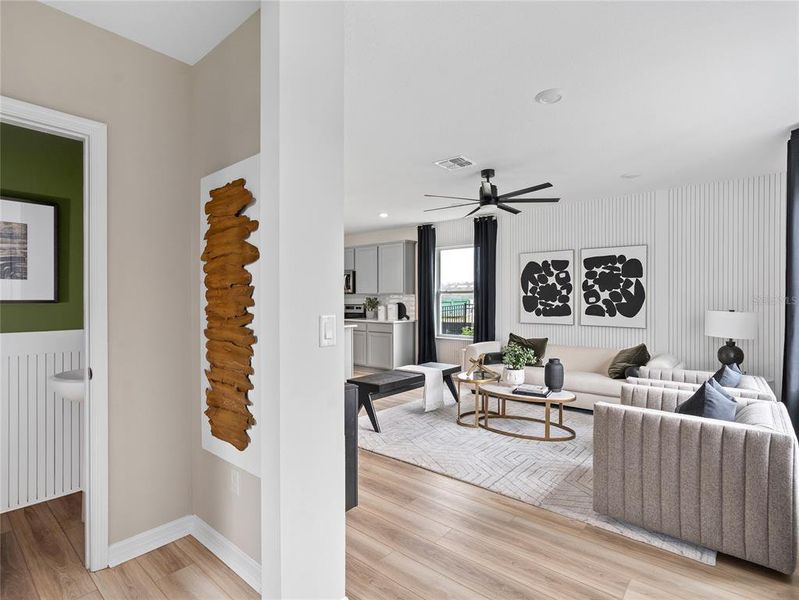 Furnished interior view inside a new home in EverBe, Orlando (Image 22). Furnished interior view inside a new home in EverBe, Orlando (Image 22).