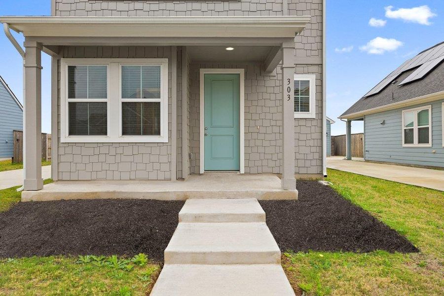 Exterior details and patio area of a home in Castlewood, Taylor (Image 24).