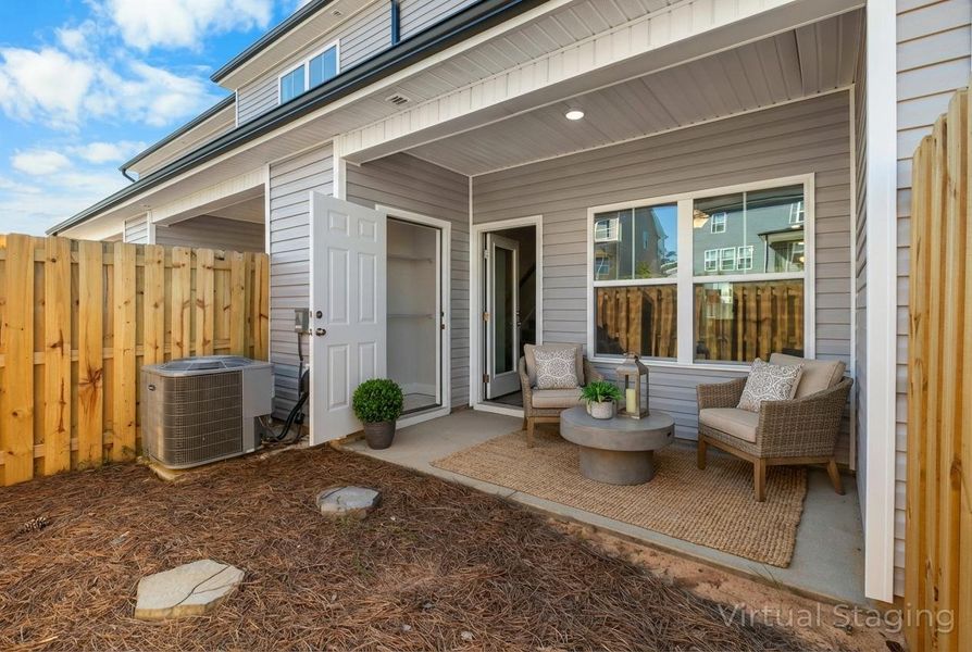 Exterior details and patio area of a home in Windsor, North Augusta (Image 4). Exterior details and patio area of a home in Windsor, North Augusta (Image 4).