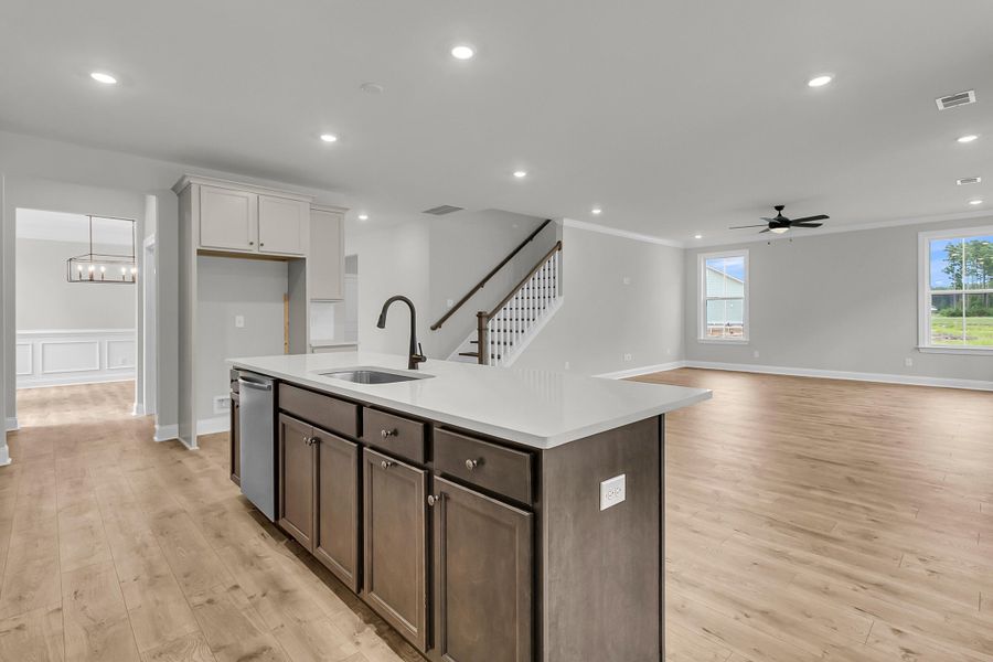 Furnished interior view inside a new home in Tidewater at Lakes of Cane Bay, Summerville (Image 15).