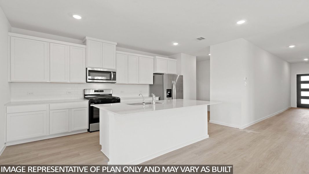 Representative furnished interior of a home built from the Camden by D.R. Horton in Sunterra Lakes, Brookshire (Image 3).