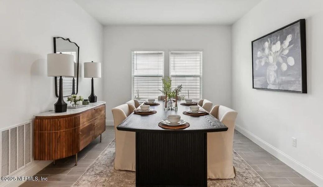 Furnished interior view inside a new home in Edenbrooke at Hyland Trail | 55+: Edenbrooke at Hyland Trail 60s, Green Cove Springs (Image 5).