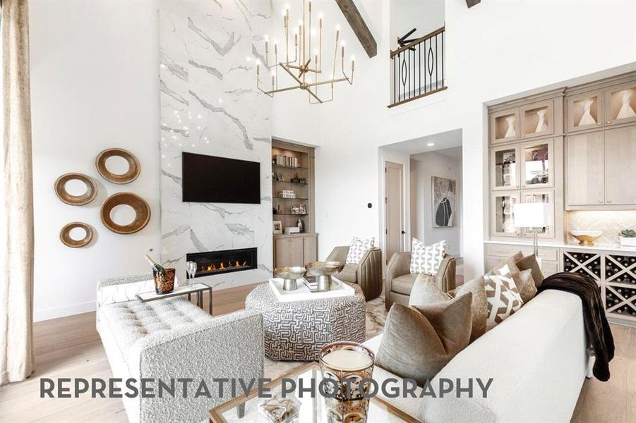 Furnished interior view inside a new home in The Parks at Wilson Creek, Celina (Image 5). Furnished interior view inside a new home in The Parks at Wilson Creek, Celina (Image 5).