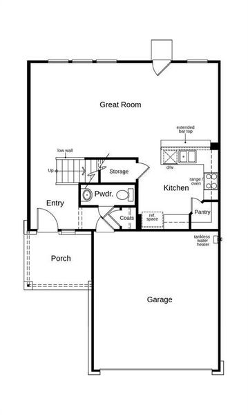 This floor plan features 3 bedrooms, 2 full baths, 1 half bath and over 1,700 square feet of living space.