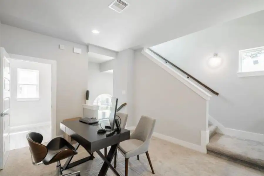 Furnished interior in a model home at Parkview at Oak Forest in Houston (Image 4). Furnished interior in a model home at Parkview at Oak Forest in Houston (Image 4).