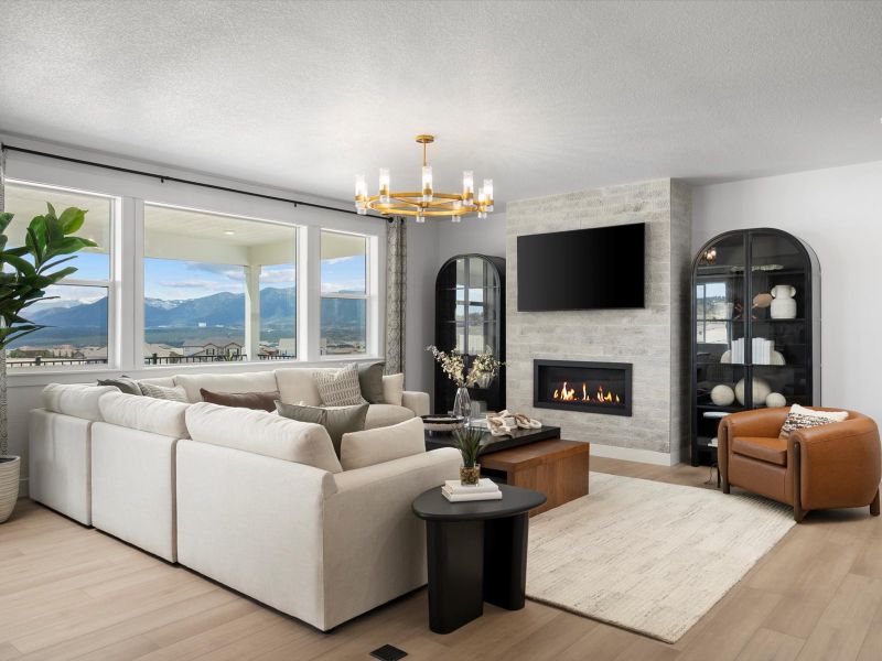 Representative furnished interior of a home built from the Tenley by Lokal Homes in Jackson Creek, Monument (Image 6).