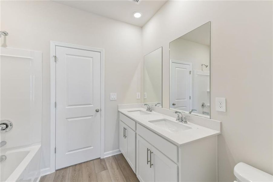 Furnished interior view inside a new home in Parkside at Grayson, Grayson (Image 17).