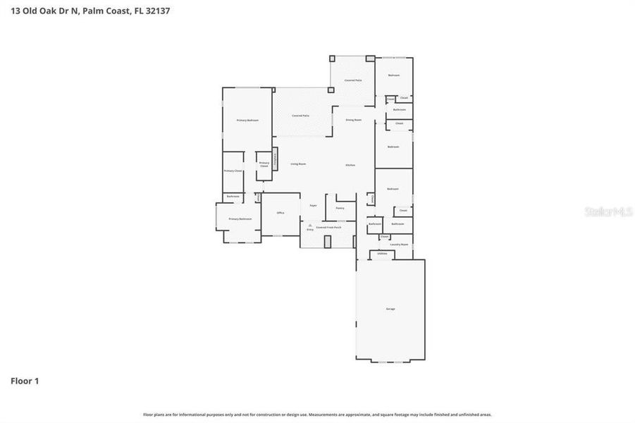 2D floor plan layout of this home in , Palm Coast, FL (Image 5). 2D floor plan layout of this home in , Palm Coast, FL (Image 5).