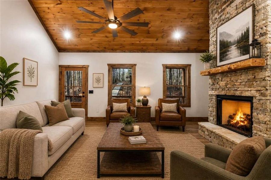Furnished interior view inside a new home in , Talking Rock (Image 6).