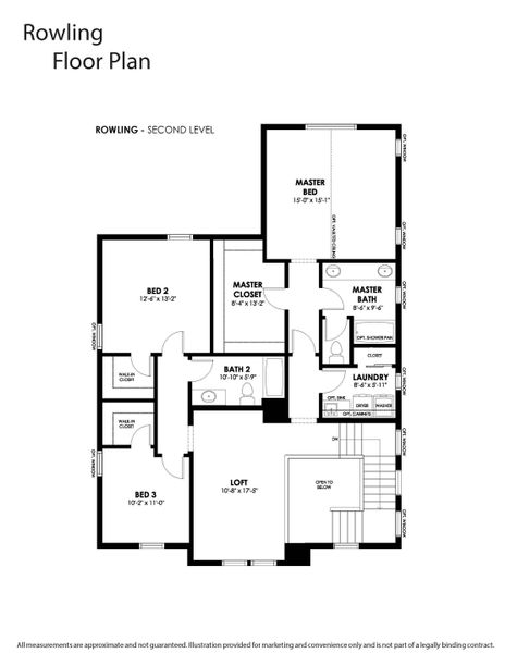 2D floor plan layout of this home in Prairie Song, Windsor, CO (Image 6).