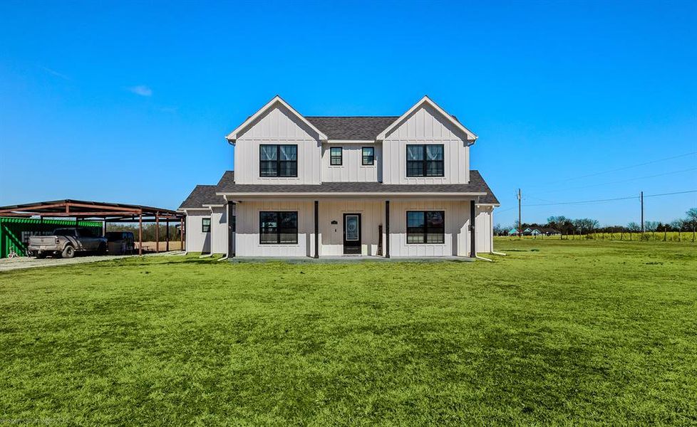 Exterior details and patio area of a home in , Point (Image 4).
