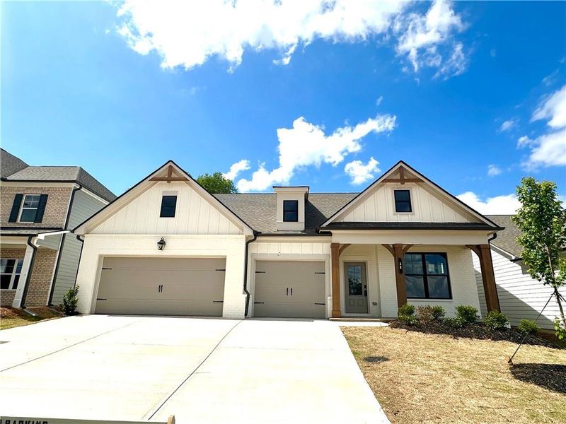 Front exterior of a new home in Summerlin, Winder, GA, highlighting curb appeal (Image 43).