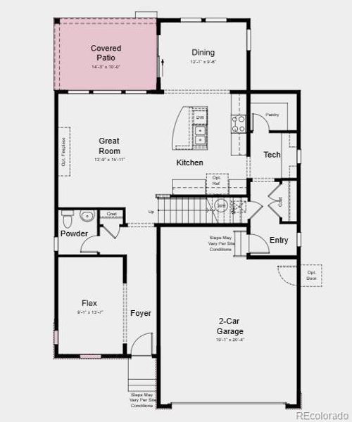 Additional Highlights Include: Covered patio, second sink at upstairs secondary bath, and 8' interior door at main level.