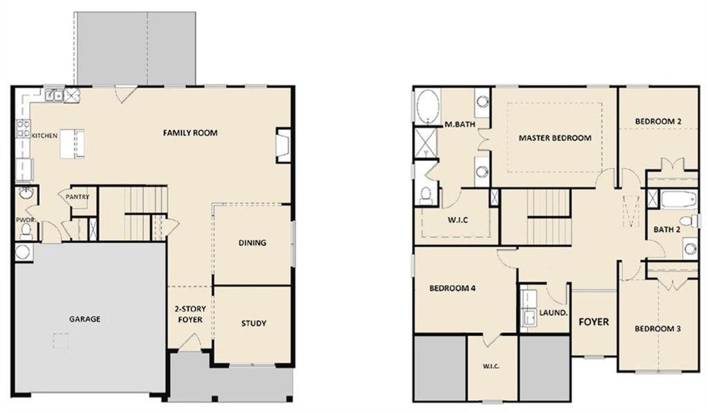 2D floor plan layout of this home in Paces Estates, Lithia Springs, GA (Image 2). 2D floor plan layout of this home in Paces Estates, Lithia Springs, GA (Image 2).