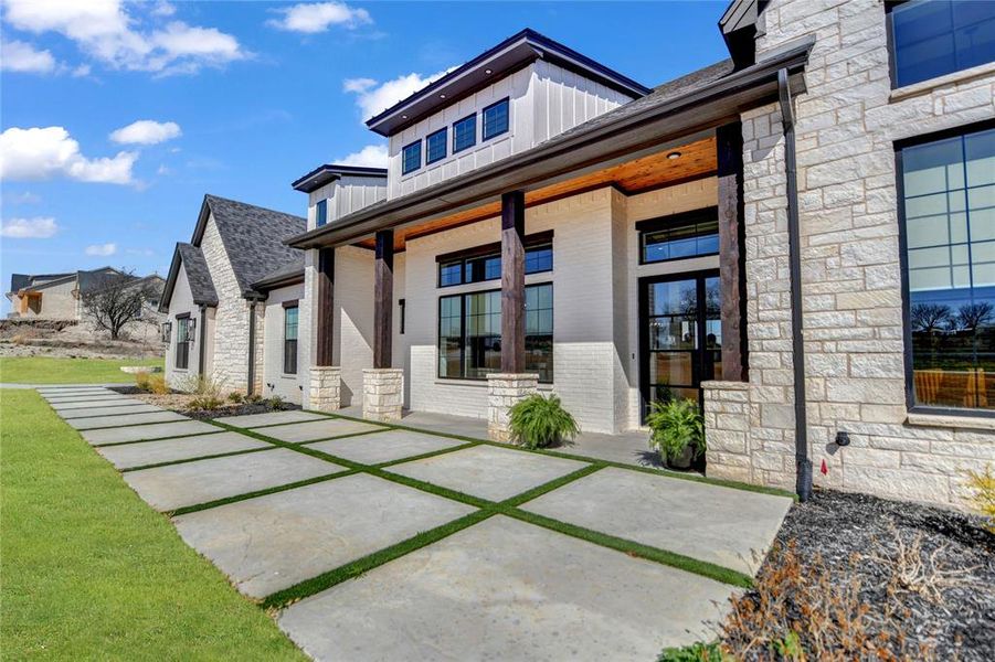 Exterior details and patio area of a home in , Aledo (Image 26).