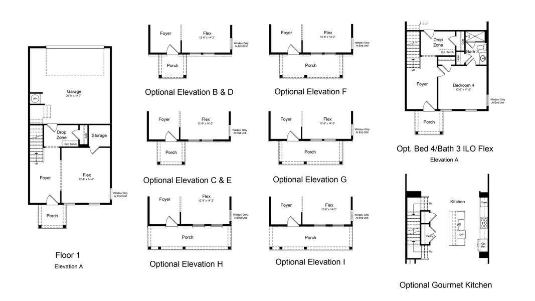 2D floor plan layout of this home in Silverstone, Knightdale, NC (Image 3).