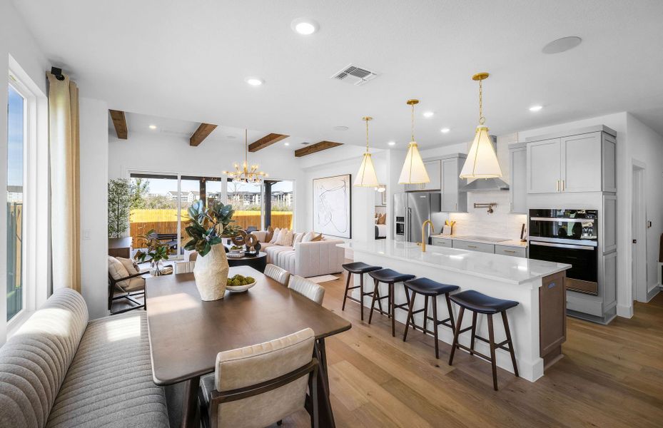Representative furnished interior of a home built from the Maroon by Pulte Homes in Cameron Place, Austin (Image 23).
