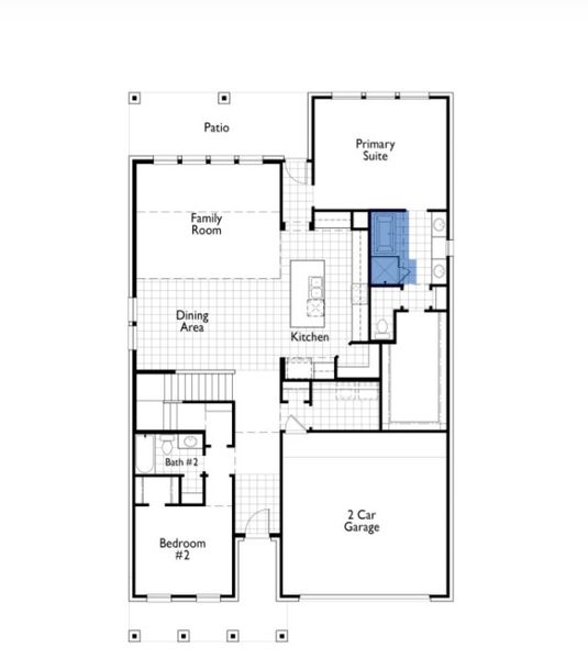 2D floor plan layout for the Redford Plan by Highland Homes in Ridgeline: 50ft. lots, McKinney, TX (Image 5). 2D floor plan layout for the Redford Plan by Highland Homes in Ridgeline: 50ft. lots, McKinney, TX (Image 5).
