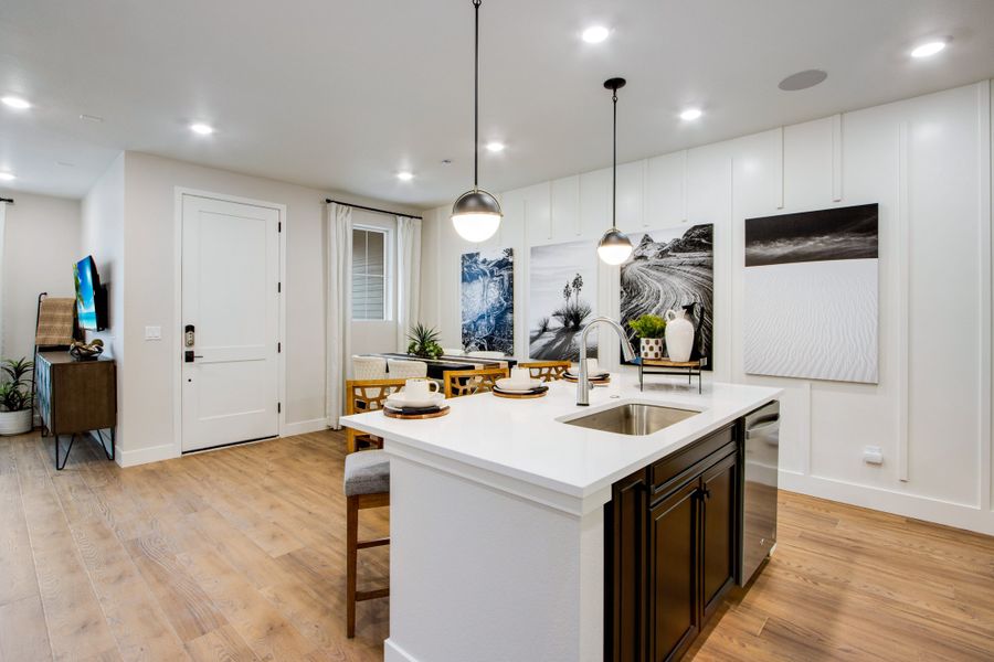Furnished interior view inside a new home in Candelas Townhomes, Arvada (Image 7).