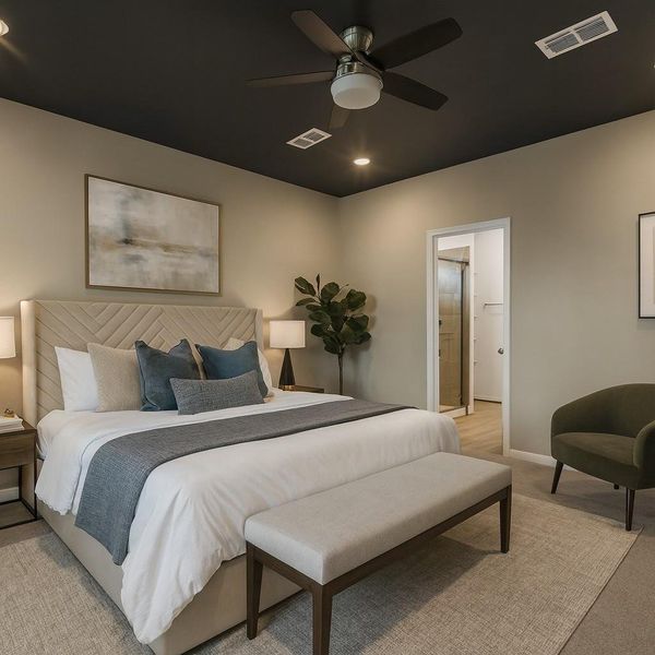 AI staged version of primary suite