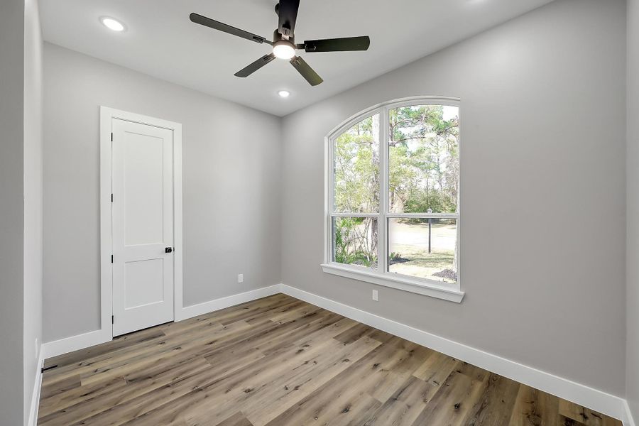 Private study near the front of the home ideal for a home office