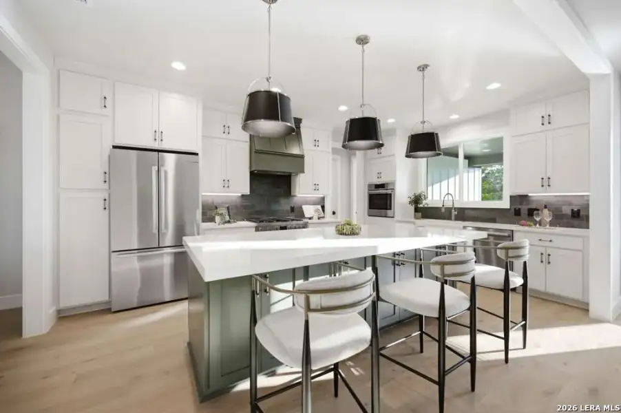 Furnished interior view inside a new home in , Fischer (Image 38).