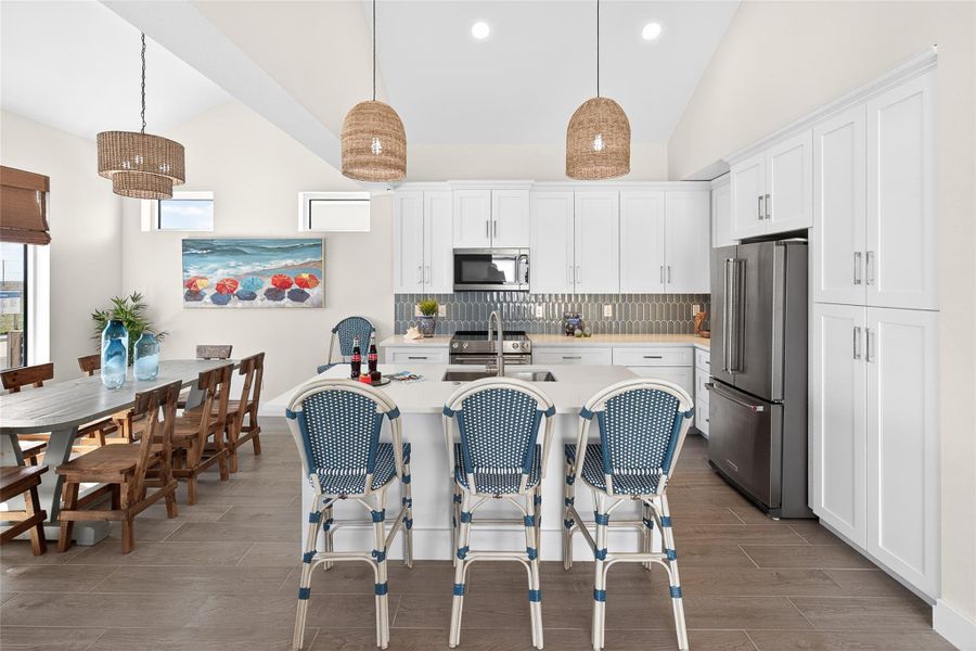 Furnished interior view inside a new home in , Port Aransas (Image 10).