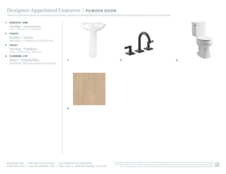 Sample of building materials used in homes in Meadowlark, Murfreesboro (Image 9). Sample of building materials used in homes in Meadowlark, Murfreesboro (Image 9).