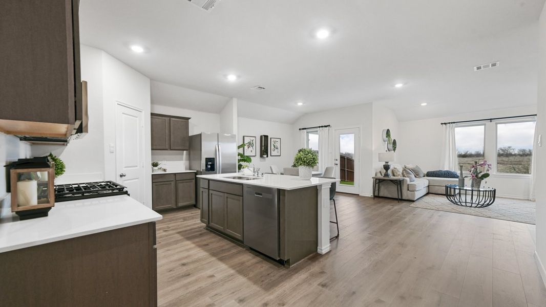 Furnished interior view inside a new home in Saddlebrook, Waxahachie (Image 3).