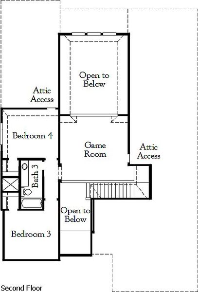 2D floor plan layout for the Collin by Coventry Homes in 6 Creeks, Kyle, TX (Image 5).
