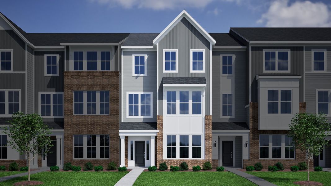 Representative exterior photo of a completed home built from the Waterlily - Vanguard Collection by Mungo Homes in Renaissance at White Oak, Garner, NC (Image 13).