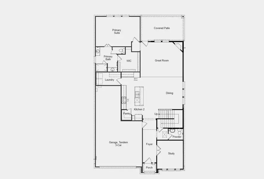 2D floor plan layout of this home in The Ranch at Uptown Celina 55s, Celina, TX (Image 25).