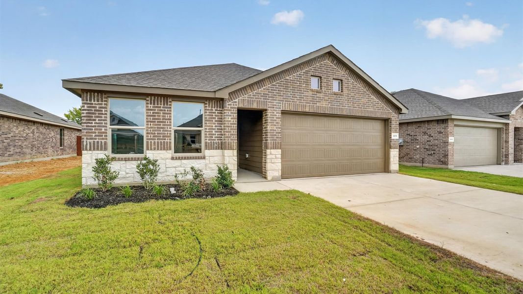 Representative exterior photo of a completed home built from the Carson by D.R. Horton in Monarch at the Meadows, Denton, TX (Image 16).