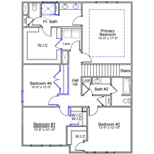 2D floor plan layout of this home in Bluefield, Lexington, SC (Image 3).