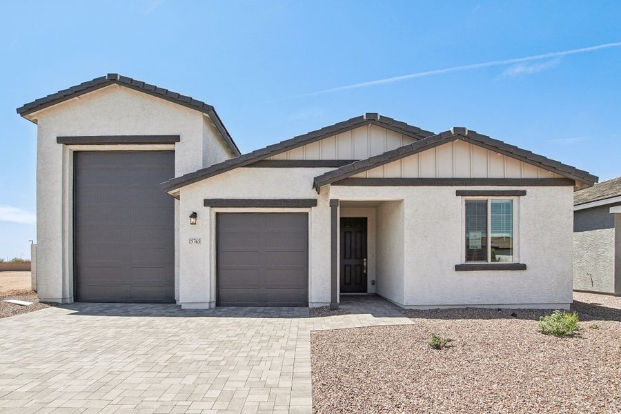 Representative exterior photo of a completed home built from the Ruby RV by Ashton Woods in Rancho Mirage, Maricopa, AZ (Image 14).
