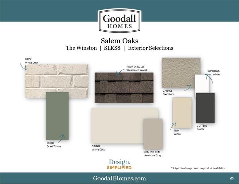 Sample of building materials used in homes in Salem Oaks, Murfreesboro (Image 39).