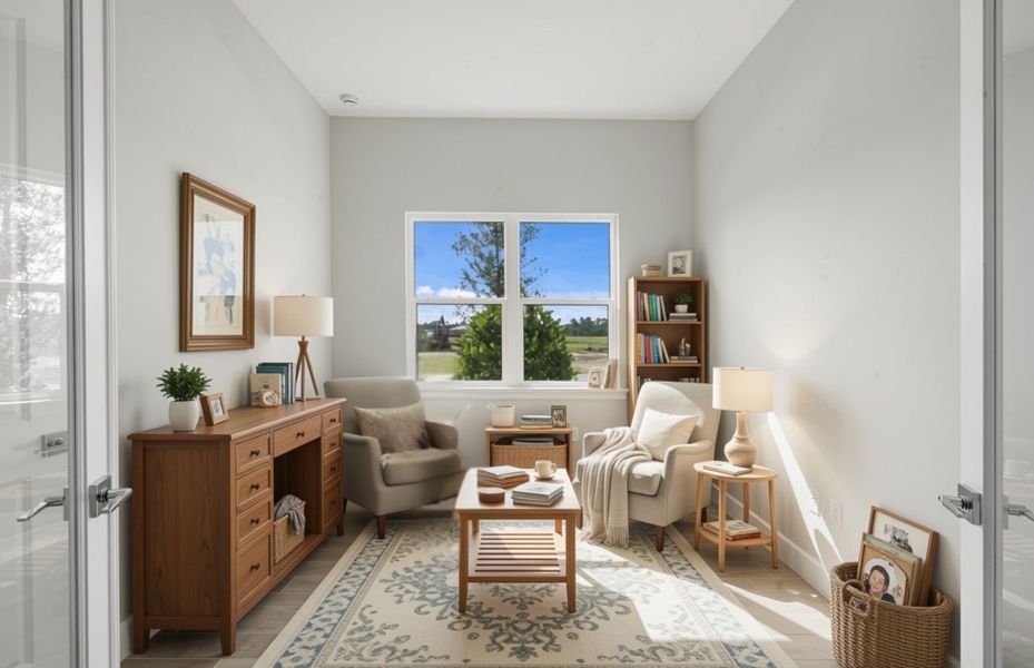Furnished interior view inside a new home in Del Webb Oak Creek, North Fort Myers (Image 18).