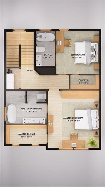 2D floor plan layout of this home in , Houston, TX (Image 3). 2D floor plan layout of this home in , Houston, TX (Image 3).