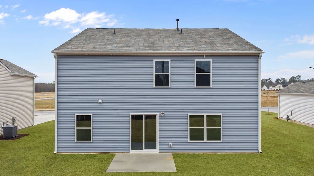 Exterior details and patio area of a home in Hunter Hill, Rocky Mount (Image 24).
