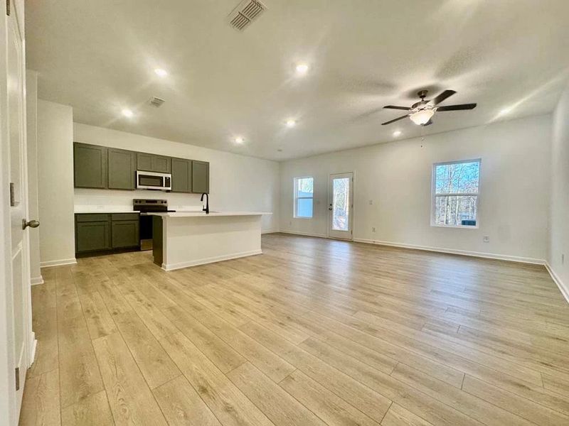 Family Room & Kitchen View