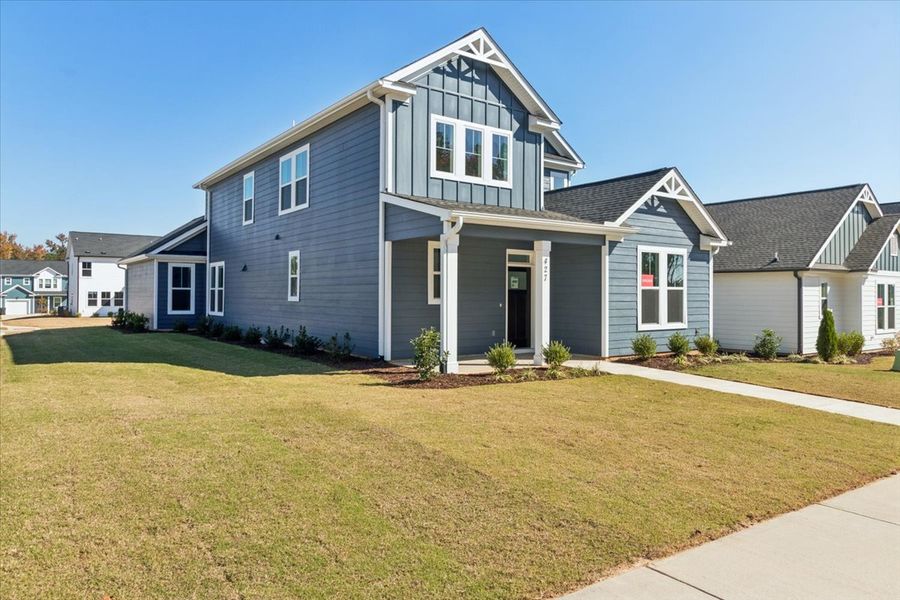 Front exterior of a new home in Tillery Park, Grovetown, GA, highlighting curb appeal (Image 18).