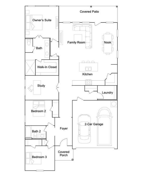 2D floor plan layout of this home in Samara, League City, TX (Image 2). 2D floor plan layout of this home in Samara, League City, TX (Image 2).