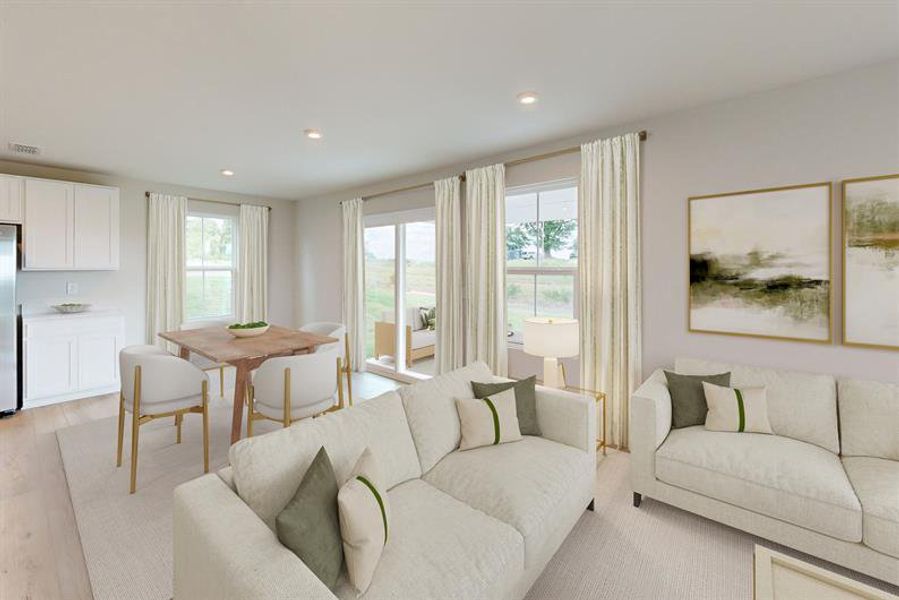 Furnished interior view inside a new home in Sterling Oaks, Ash (Image 5).