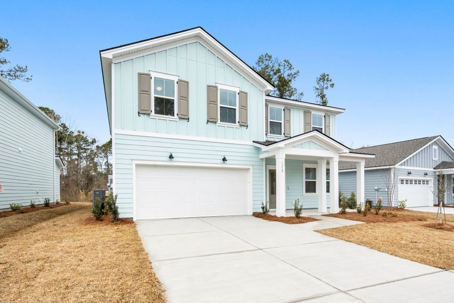 Front exterior of a new home in Salem Bay, Beaufort, SC, highlighting curb appeal (Image 20).