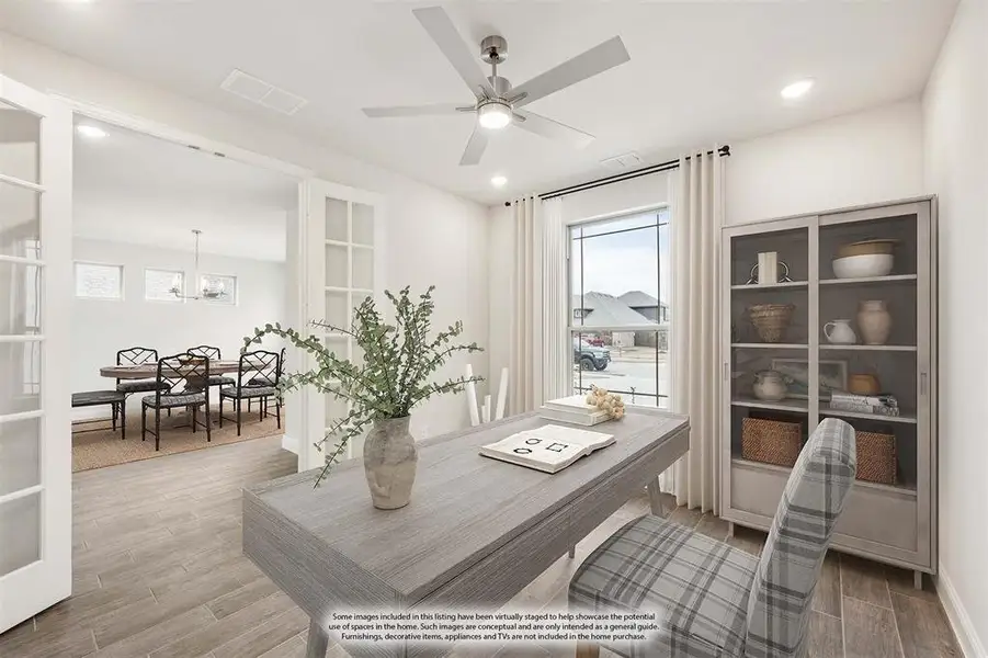 Furnished interior view inside a new home in Sunrise at Garden Valley, Waxahachie (Image 11).