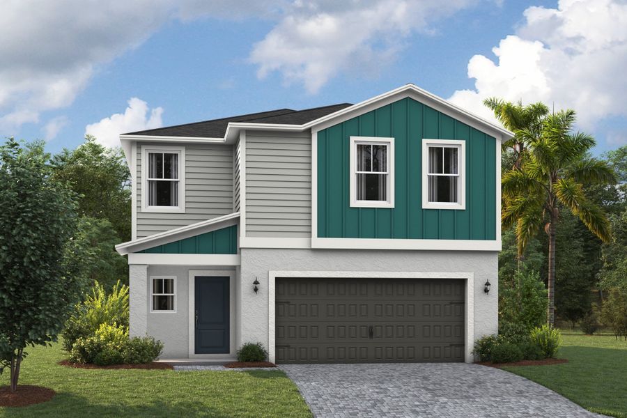 Representative exterior photo of a completed home built from the Turquesa by Casa Fresca Homes in Pasadena Ridge, Zephyrhills, FL (Image 4).