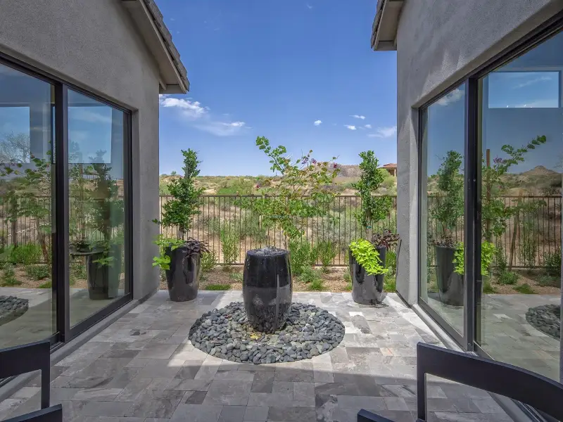 Exterior details and patio area of a home in Storyrock, Scottsdale (Image 1). Exterior details and patio area of a home in Storyrock, Scottsdale (Image 1).